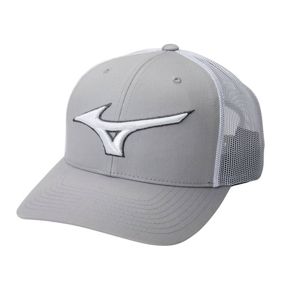 Chapéu Mizuno Baseball Diamond Trucker - Homem - Cinzentas/Branco - WYOZD0189